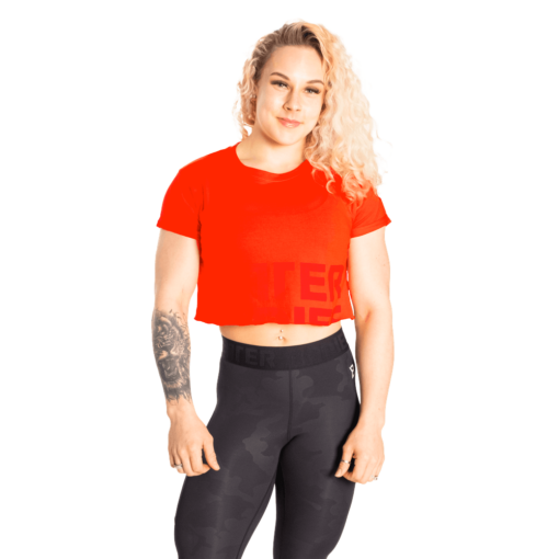 Better Bodies Astoria Cropped Tee Sunset Red