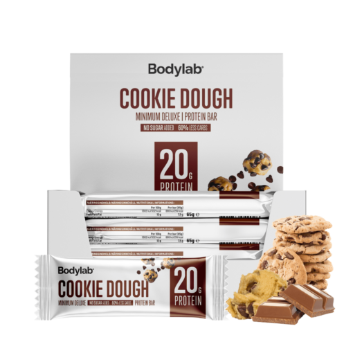 Bodylab Minimum Deluxe Protein Bar - Chocolate Chip Cookie Dough (12x65g)