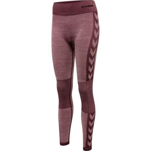 Hummel CLEA Seamless Mid Waist Tights - Fudge Woodrose Melange