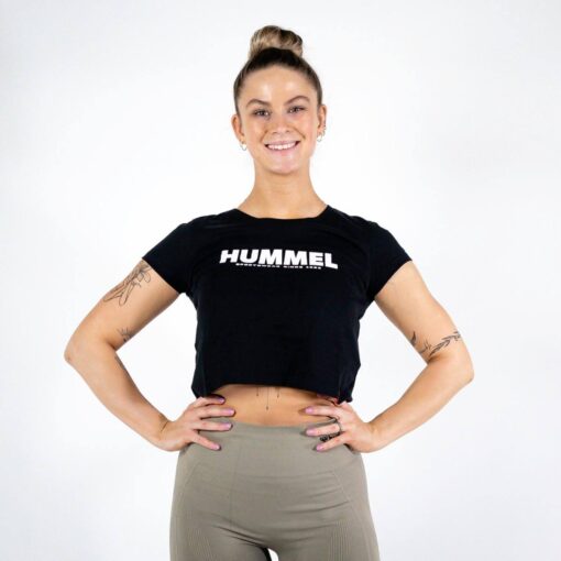 Hummel LEGACY Cropped T-shirt - Black