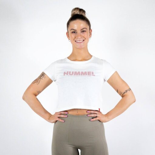 Hummel LEGACY Cropped T-shirt - White