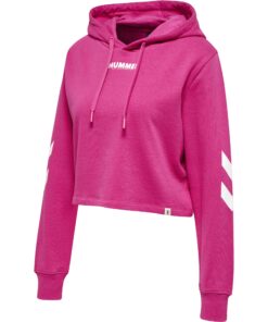 Hummel Legacy Cropped Hoodie - Raspberry Rose