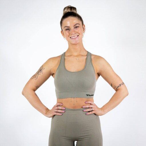 Hummel TIF Seamless Sports Top - Vetiver