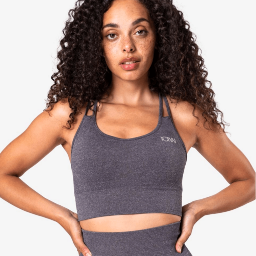 ICANIWILL Define Seamless Sports Bra Grey Melange