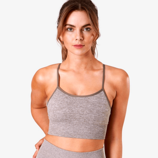 ICANIWILL Queen Mesh Sports Bra Khaki Melange