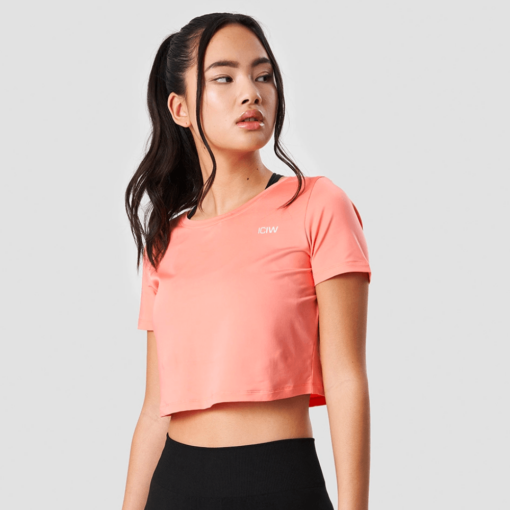 ICANIWILL Training Crop Top Coral Wmn