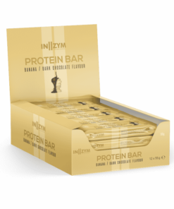 IN2ZYM Protein Bar - Banana Dark Chocolate (12x 55g) - OBS! BEDST FÃ˜R 24/5-23