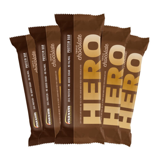 Maxim Protein Bar - Hero Triple Chocolate (12x 55g) - OBS! BEDST FÃ˜R 2/5-23