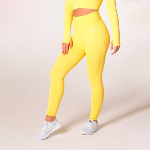 V3 Apparel Define Seamless Scrunch Leggings - Lemon