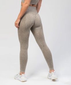 V3 Apparel Empower Seamless Scrunch Leggings - Beige Marl