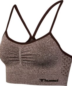 Hummel CI Seamless Scrunch Sports Bra - Java Melange