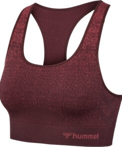 Hummel MT Fade Seamless Sports Top - Bitter Chocolate / Mineral Red